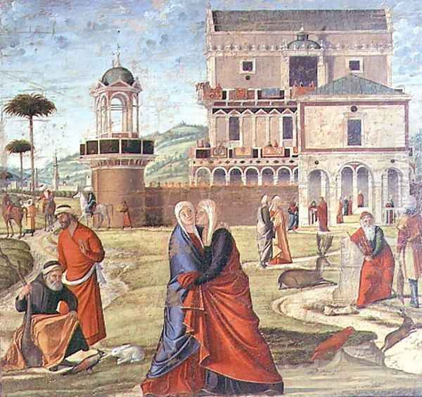 The Visitation (oil on panel) Oil Painting by Vittore Carpaccio