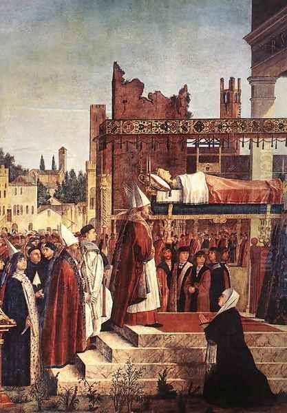 Martyrdom of the Pilgrims and the Funeral of St Ursula (detail 2) 1493 Oil Painting by Vittore Carpaccio