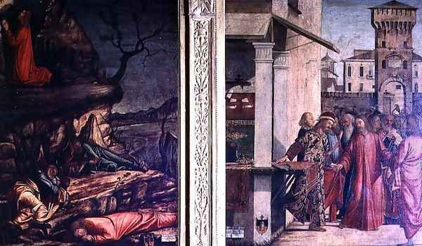 Christ's Calling of St. Matthew and the Agony in the Garden Oil Painting by Vittore Carpaccio