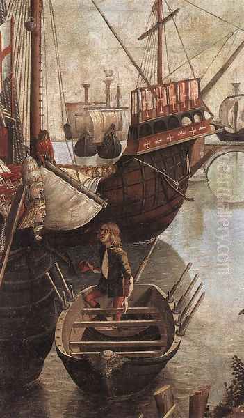 The Arrival of the Pilgrims in Cologne (detail) 1490 Oil Painting by Vittore Carpaccio