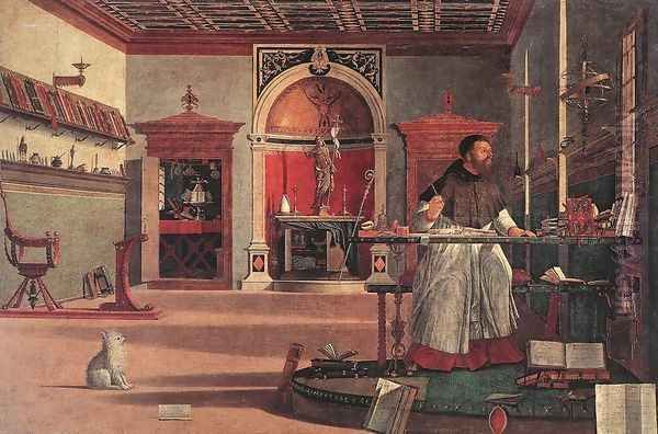 Life of St. Jerome: Vision of St. Augustine (Storie di san Gerolamo: Visione di sant'Agostino) Oil Painting by Vittore Carpaccio