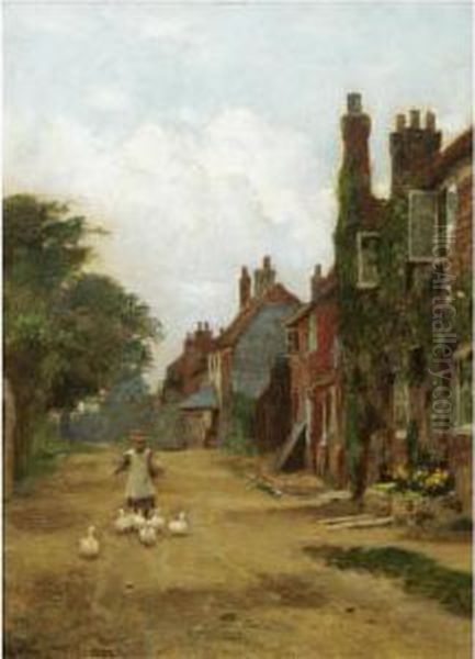 At Winchelsea, Sussex Oil Painting by William Teulon Blandford Fletcher