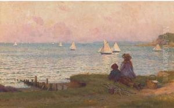 The Regatta Oil Painting by William Teulon Blandford Fletcher