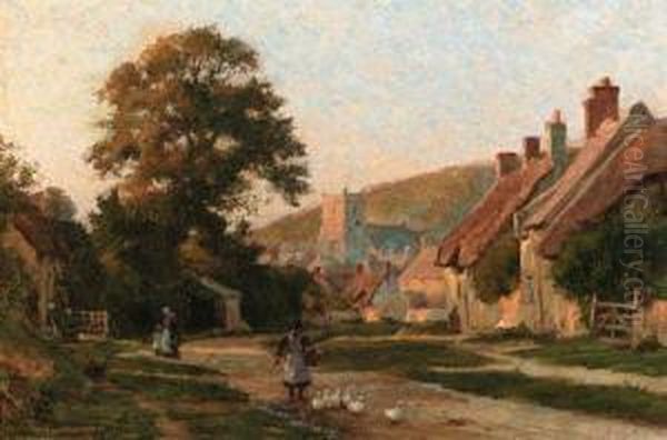 Corfe, Dorset Oil Painting by William Teulon Blandford Fletcher