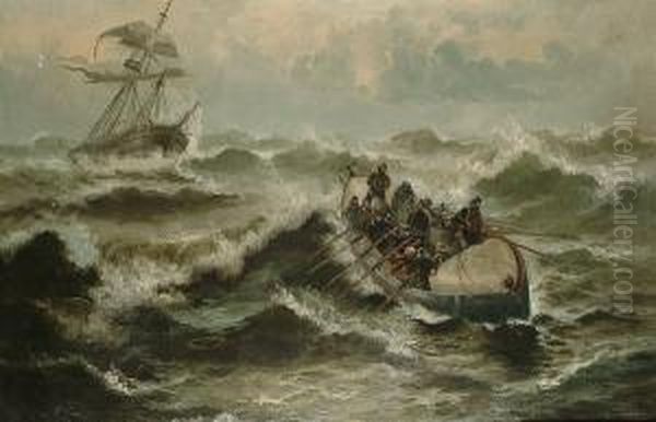 The Rescue Oil Painting by Edwin Fletcher