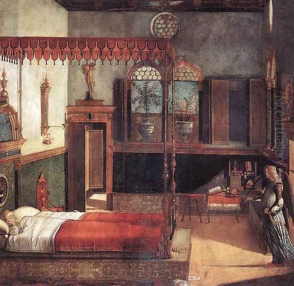 Legend of St. Ursula: The Dream of St. Ursula (Storie di sant'Orsola: Sogno di sant'Orsola) Oil Painting by Vittore Carpaccio