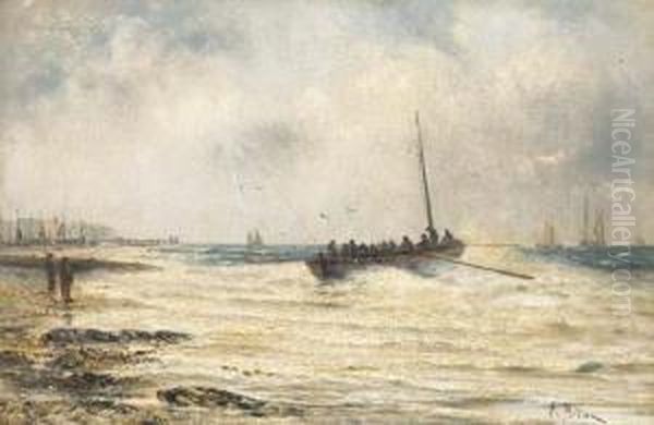 Setting Out To Sea Oil Painting by Edwin Fletcher