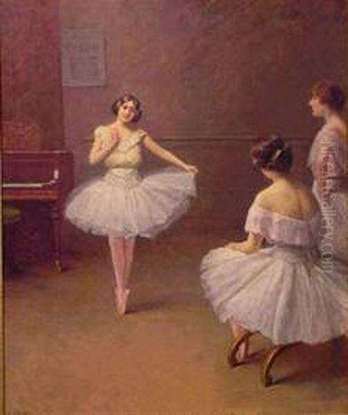 Ballet Dancers Oil Painting by Fanny-Laurent Fleury