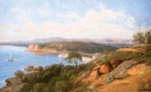 Baie De Nice Oil Painting by Leon Fleury