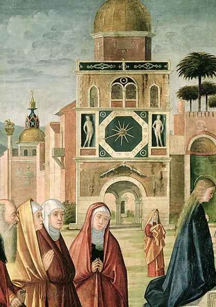 Presentation of Mary at the Temple (detail of Mary) Oil Painting by Vittore Carpaccio