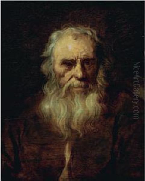 Portrait Of An Old Man Oil Painting by Govert Teunisz. Flinck