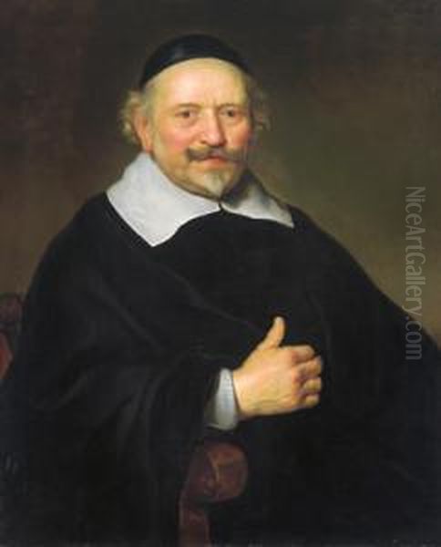 Presunto Ritratto Di Johan Wttenbogaert Oil Painting by Govert Teunisz. Flinck