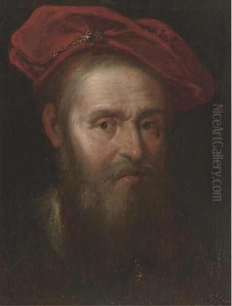 Portrait Of A Man Oil Painting by Govert Teunisz. Flinck