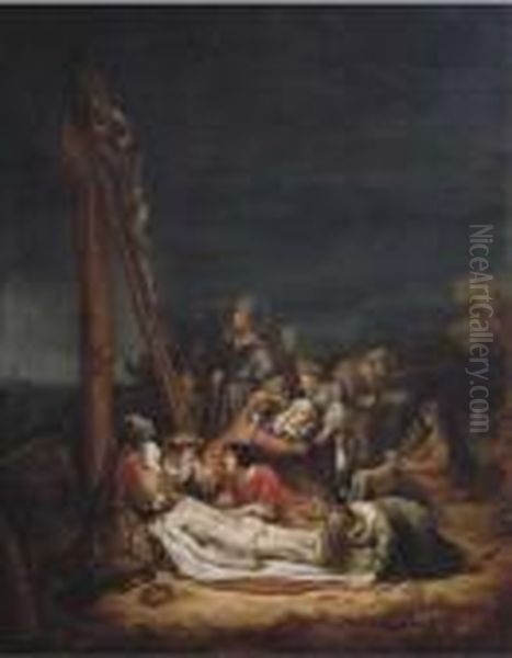 The Lamentation Oil Painting by Govert Teunisz. Flinck