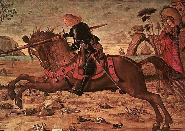 St George and the Dragon (detail 1) Oil Painting by Vittore Carpaccio