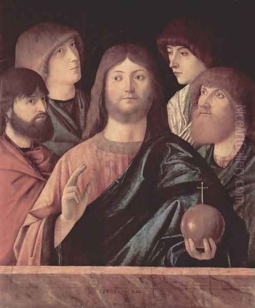 Crist and four apostel Oil Painting by Vittore Carpaccio