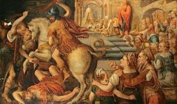 The Triumph Of Judas Maccabeus Oil Painting by Frans I Vriendt (Frans Floris)