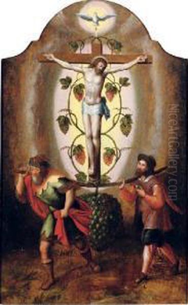 An Allegory Of The Eucharist: The Blood Of Christ Oil Painting by Frans I Vriendt (Frans Floris)