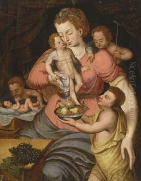 Caritas. Oil Painting by Frans I Vriendt (Frans Floris)