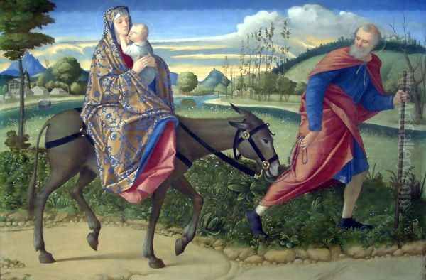 The Flight into Egypt Oil Painting by Vittore Carpaccio