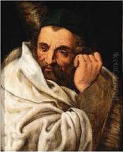 St. Andrew Oil Painting by Frans I Vriendt (Frans Floris)