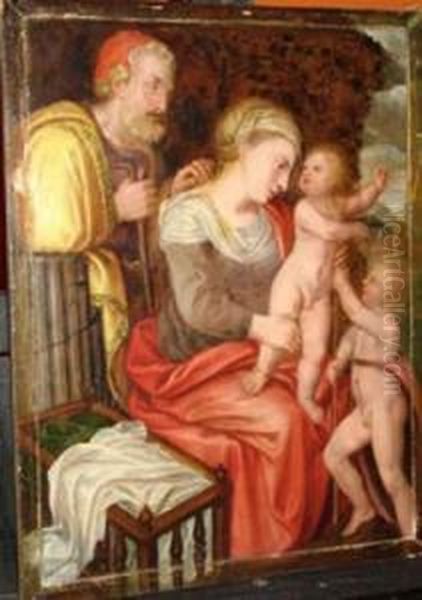 Holy Family Oil Painting by Frans I Vriendt (Frans Floris)