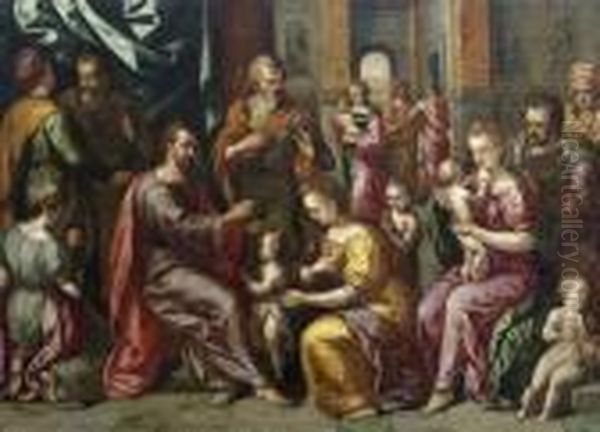 D H:f Oil Painting by Frans I Vriendt (Frans Floris)