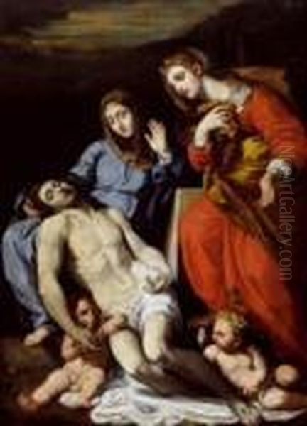 La Deposition Du Christ Oil Painting by Frans I Vriendt (Frans Floris)