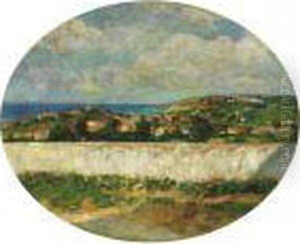 Vue De La Cete Basque Oil Painting by Louis Floutier