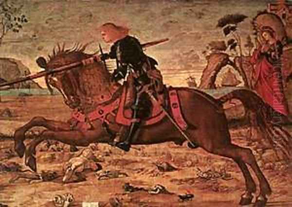 Carpaccio St George and the Dragon detail1 Oil Painting by Vittore Carpaccio