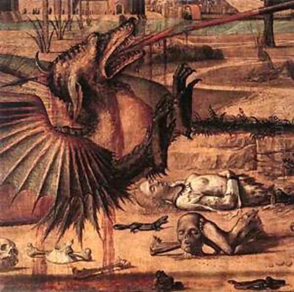 Carpaccio St George and the Dragon detail2 Oil Painting by Vittore Carpaccio