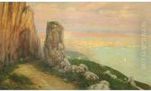 Veduta Di Trieste Dalla Napoleonica Oil Painting by Ugo Flumiani