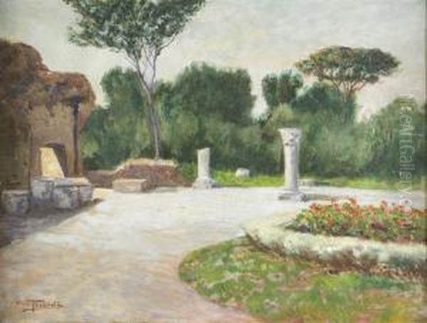 Paesaggio Pompeiano. Oil Painting by Piero Focardi Del Garda