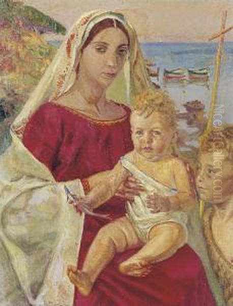 Madonna Del Mare Oil Painting by Ruggero Focardi