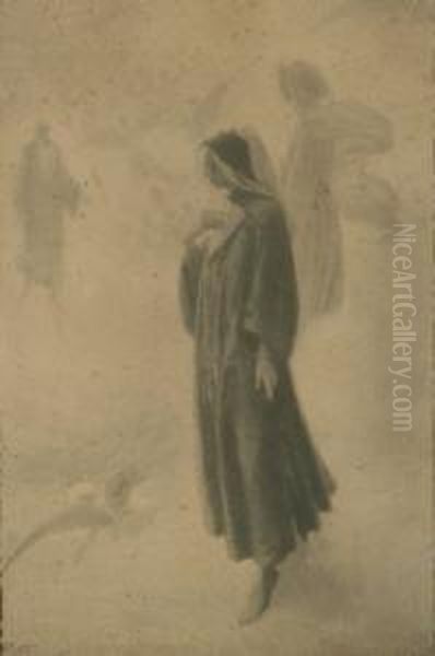 Figura Femminile Oil Painting by Ruggero Focardi