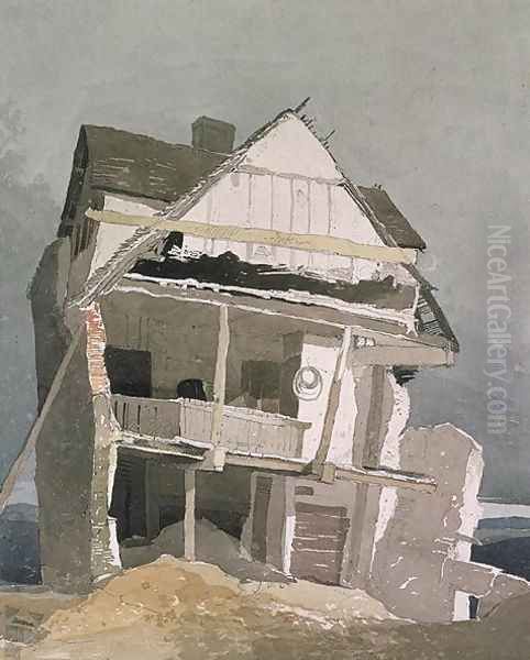 A Ruined House Oil Painting by John Sell Cotman