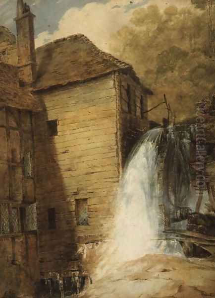 An Overshot Mill, c.1802-3 Oil Painting by John Sell Cotman