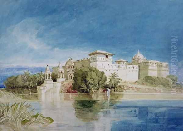 Perawa Palace, Malwa, Central India Oil Painting by John Sell Cotman