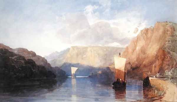 Blasting St. Vincent's Rock, Clifton, c.1830 Oil Painting by John Sell Cotman