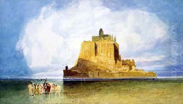 Mont Saint-Michel Oil Painting by John Sell Cotman