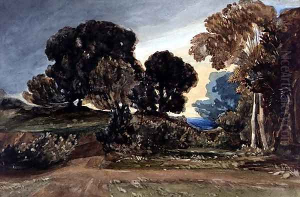 A Wooded Park Oil Painting by John Sell Cotman