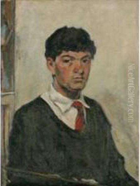 Autoportrait Oil Painting by Pierre Francois L. Fontaine