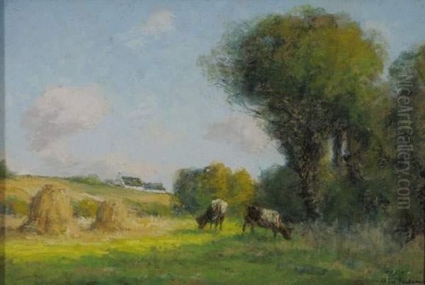 Paysage De Campagne Oil Painting by Des Andre Fontaines