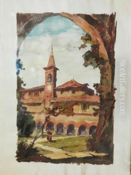 Chiostro Con Fanciulli Oil Painting by Daniele Fontana