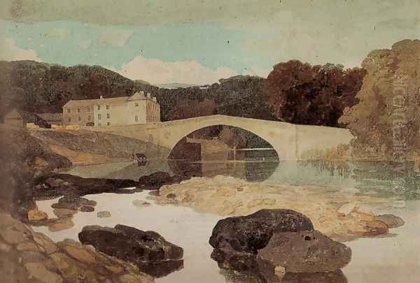 Greta Bridge, Durham Oil Painting by John Sell Cotman