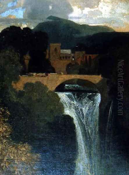 The Waterfall Oil Painting by John Sell Cotman