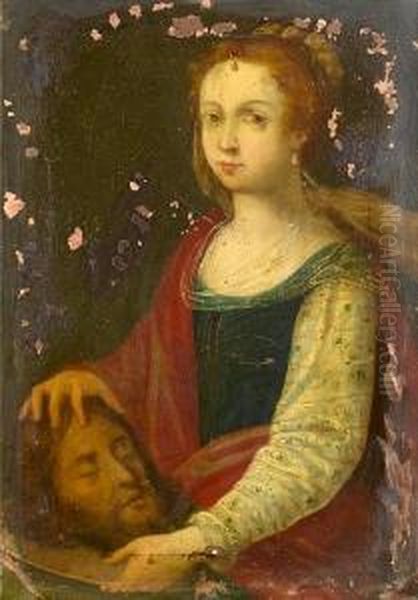 Salome With The Head Of Saint John The Baptist Oil Painting by Lavinia Fontana