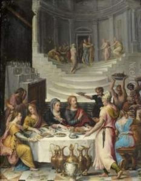 Les Noces De Cana Oil Painting by Lavinia Fontana