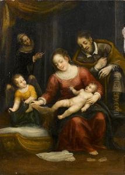 The Holy Family Oil Painting by Lavinia Fontana