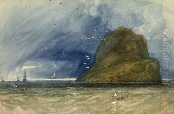 The Bass Rock, Scotland, c.1833-35 Oil Painting by John Sell Cotman